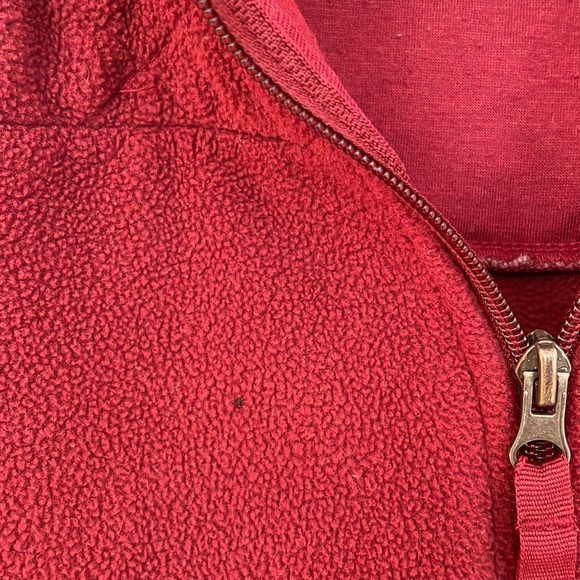 Red Zip-Up Fleece (M) - Picture 4 of 4